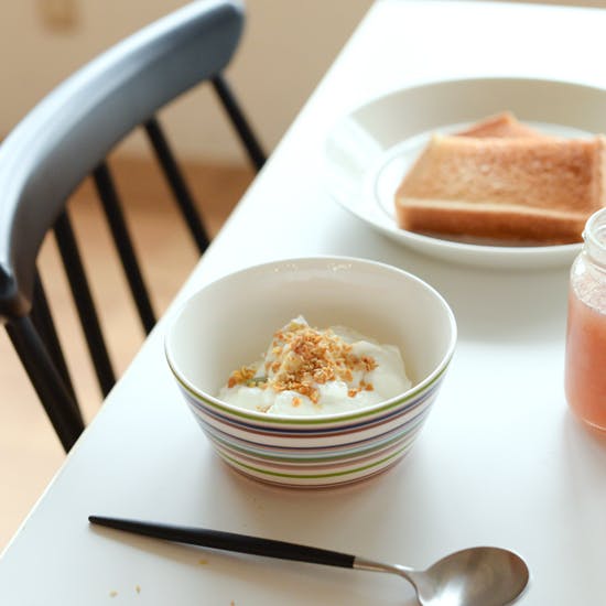 子どもにも大人にも丁度いい！ボーダー模様がポイントのデザートボウル