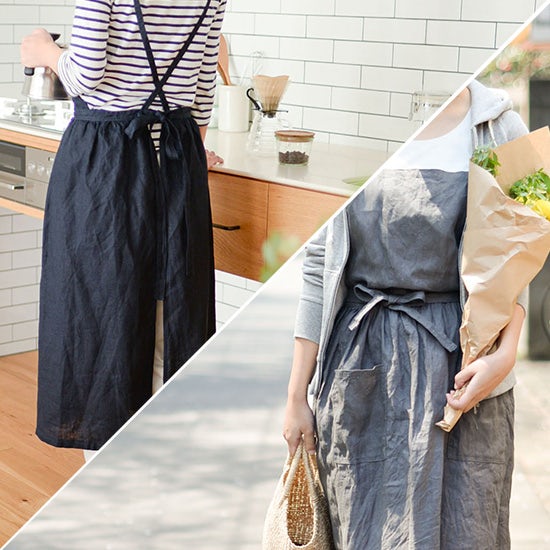 当店限定 憧れのfog Linen Workのリネンで当店だけのエプロンワンピースをつくりました 北欧 暮らしの道具店