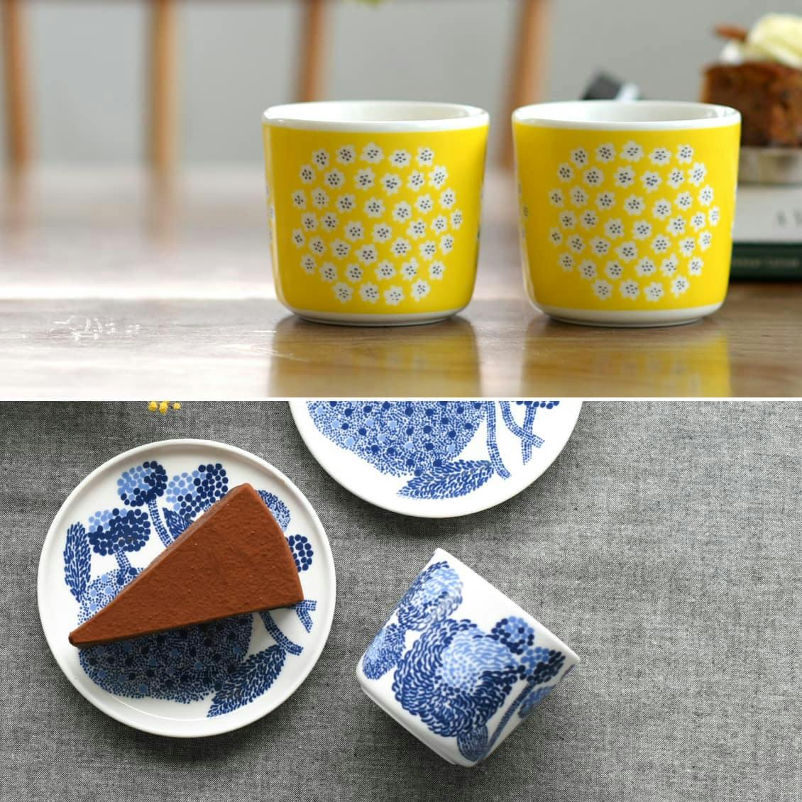 marimekko - 廃番 未使用 新品 マリメッコ イエロー プケッティ ラテマグ 2個セット 復活！再入荷】ラブコールにお応えして！マリメッコの大人気の2