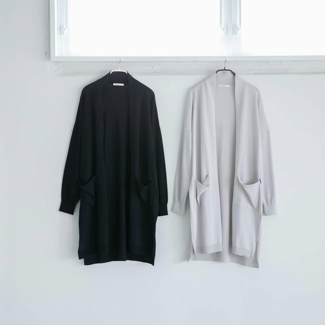 北欧暮らしの道具店「首もとまで安心」UVカットのロングカーディガン　ネイビー 首もとまで安心」UVカットのロングカーディガン - 北欧、暮らし