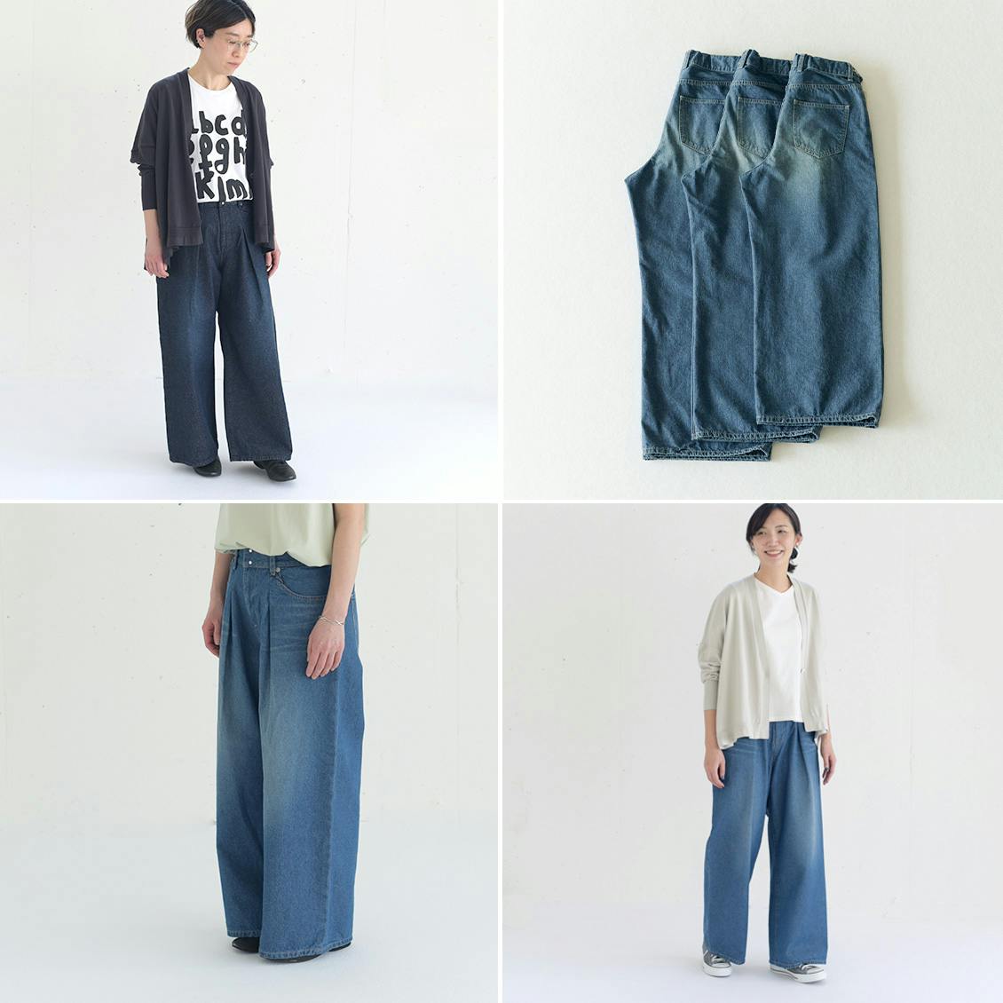 着用レビュー】人気のワイドデニムが3サイズに！ 同時発売のT