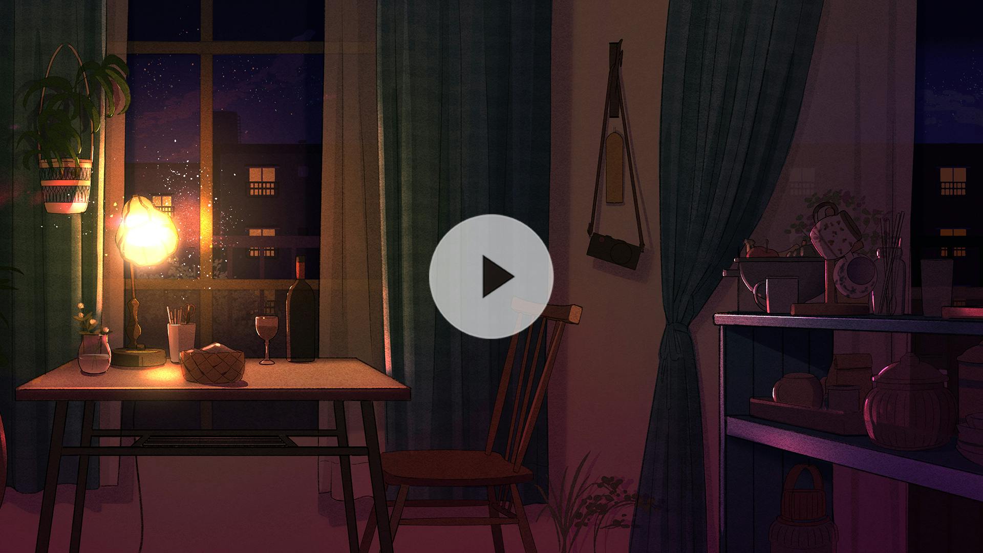 秋の夜長に…ひとり時間に寄り添うようなアニメーションBGM、『リヴィングライフ』ロングバージョン公開♪