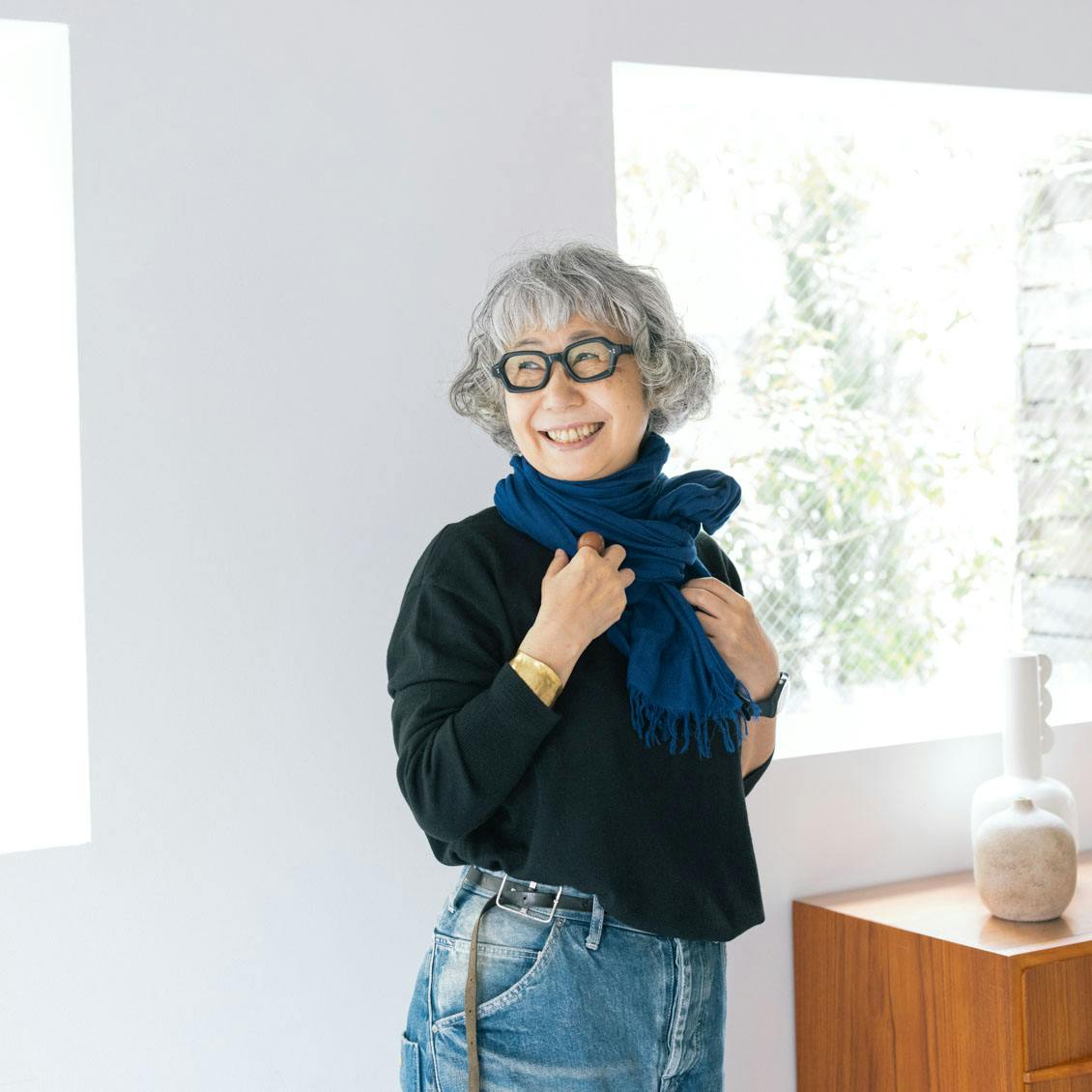 ちゃたろう様　ベーシックニット あの人が着てみたら】ベーシックだからおしゃれが楽しい。山村ヒロミ