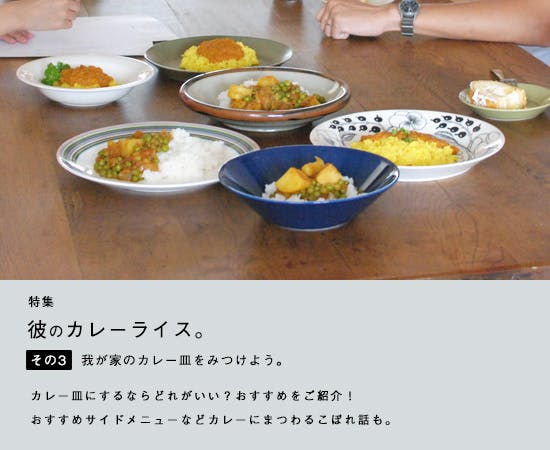 特集｜彼のカレーライス。その3 我が家のカレー皿をみつけよう