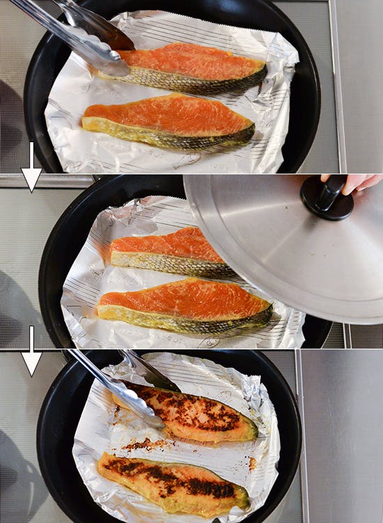 魚焼きグリルを使わない！フライパンで、おいしい魚の焼き方 - 北欧 