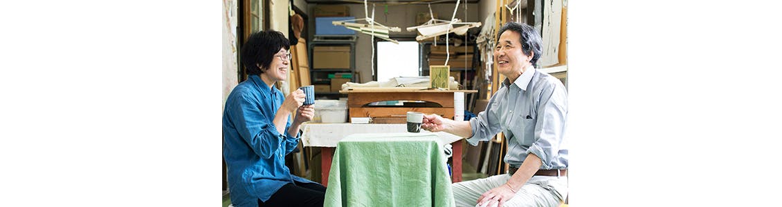 アート用品 田尾日出郎「アトリエがらや」暖簾