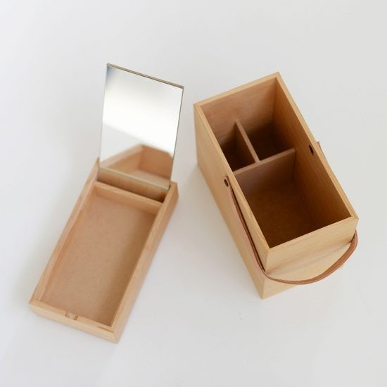 メイク道具入れのおすすめ 収納力もある鏡付きの木製ボックス 北欧 暮らしの道具店