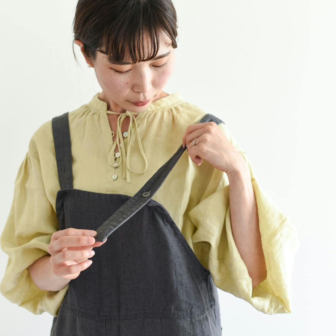 着用レビュー】2サイズ展開！fog linen workのリネンサロペットを、4名