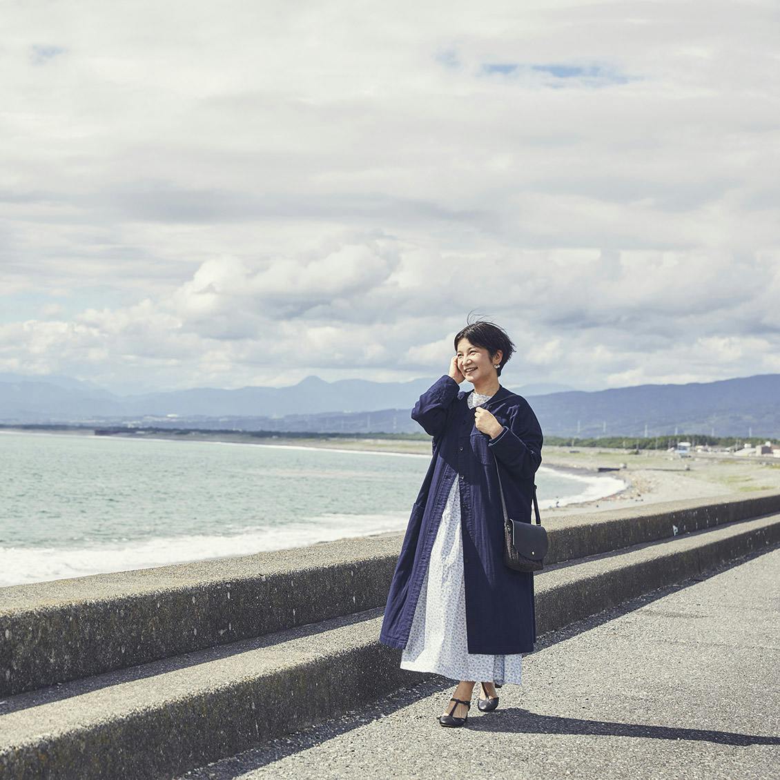 郡言堂 根々 デニムロングワンピース 群言堂根々 ワンピース 郡言堂 石見