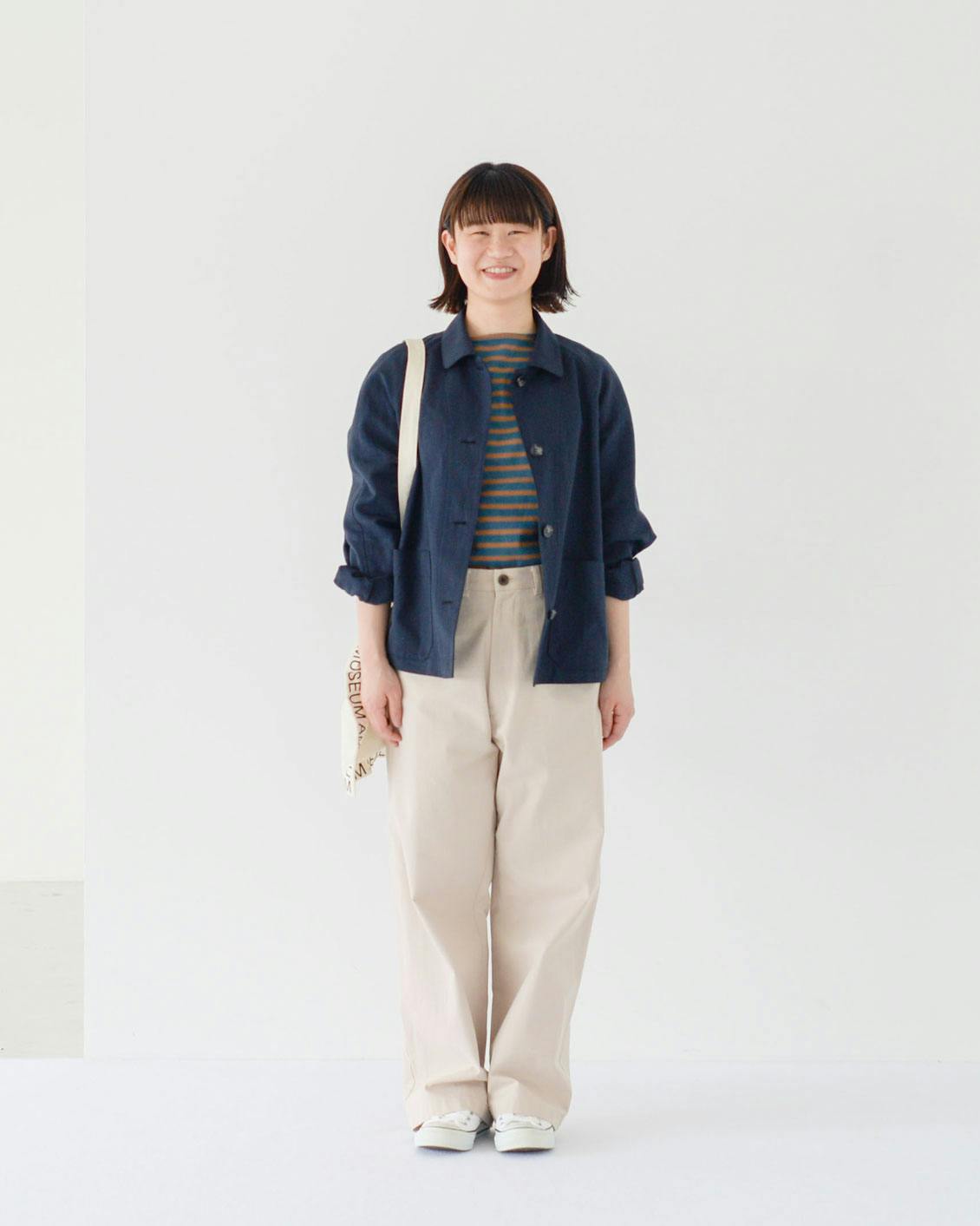 美品 北欧暮らしの道具店「これさえあればの1枚に」 こだわり襟のショート丈コート 北欧暮らしの道具店「これさえあればの1枚に」 こだわり襟の