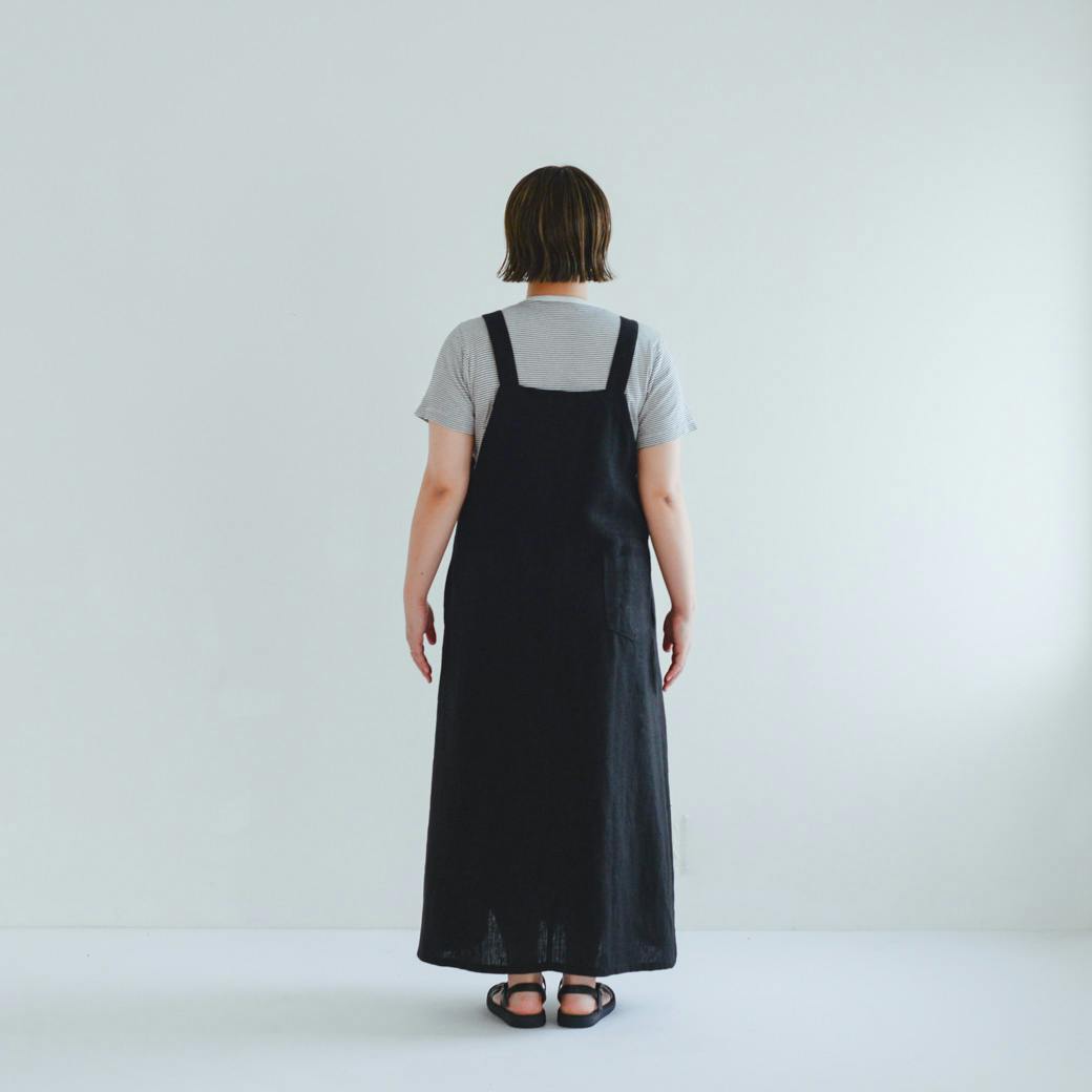 北欧の暮らし　フォグリネンワークサロペットスカート　サイズ1 当店別注】fog linen work / リネンサロペットスカート - 北欧