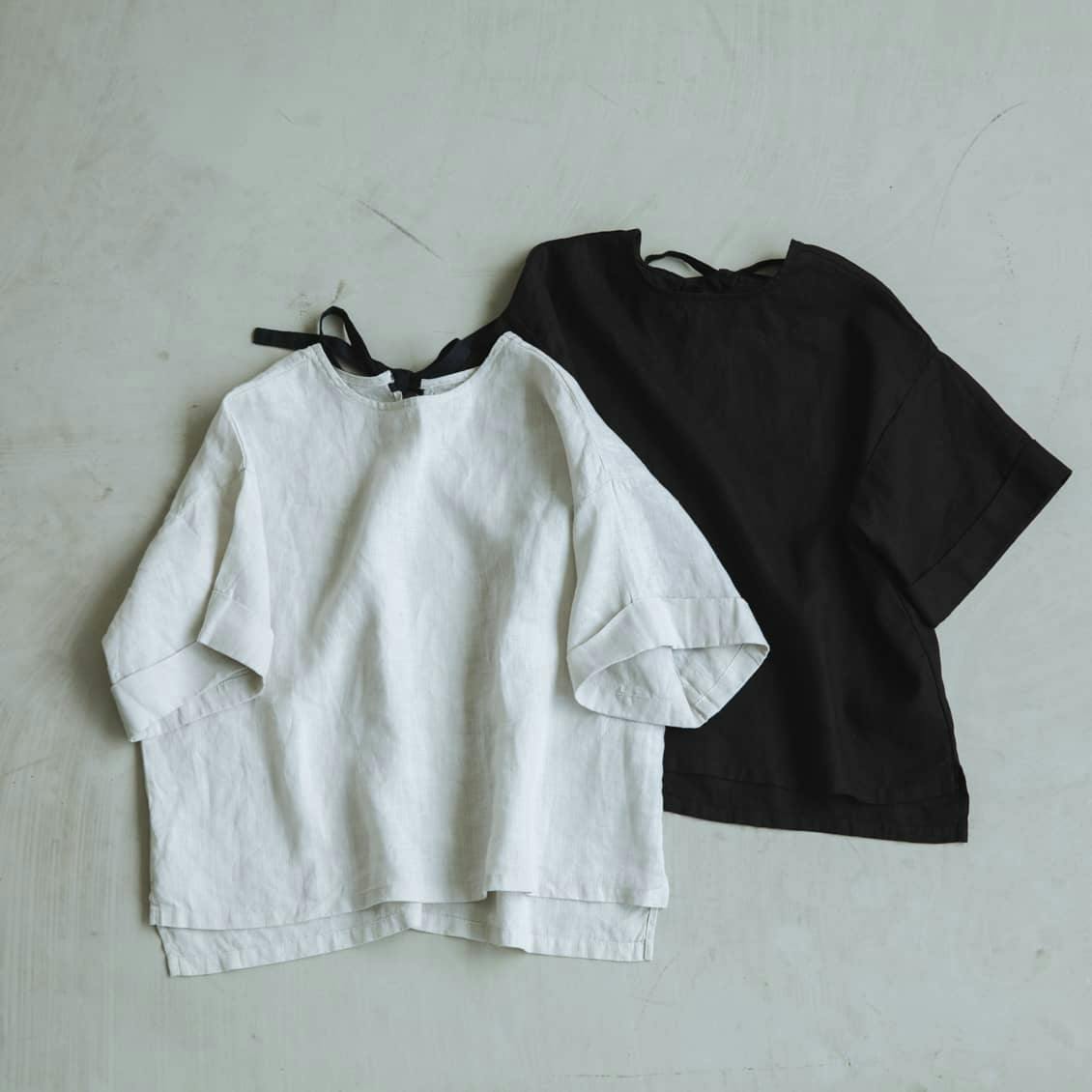 大人の涼やかトップス】1枚でさらりとオシャレ。fog linen workの