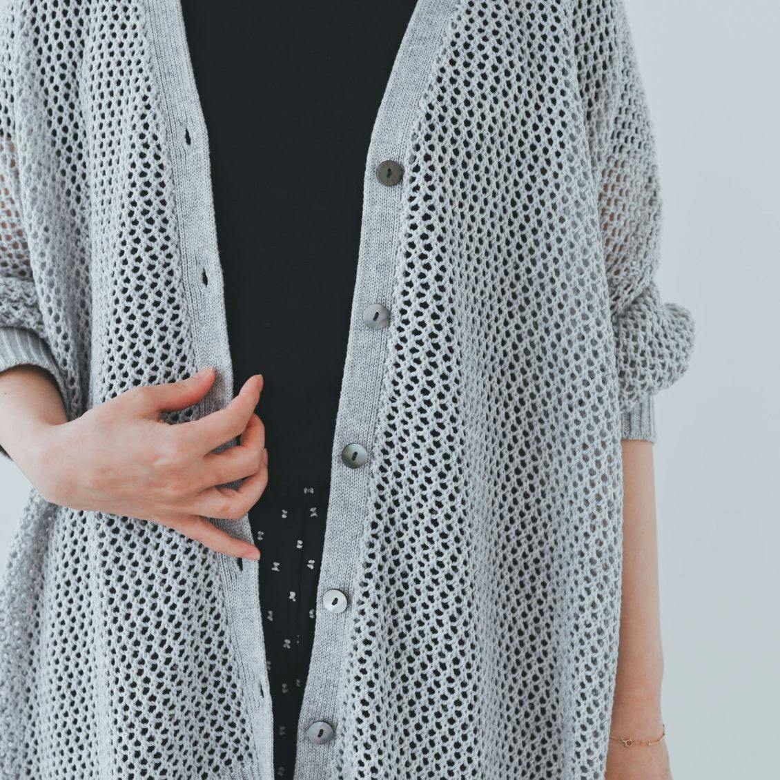 スタッフ着用レビュー】mizuiro indのメッシュカーディガンをスタッフ4