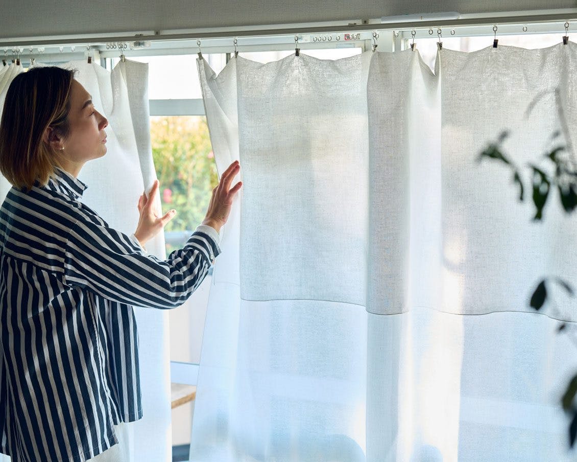クロスを一枚迎えてみたら】使い方自在の、気軽なカーテン
